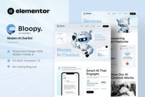 Bloopy – Modern AI Chat Bot Elementor Template Kit