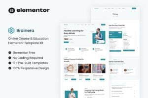 Brainera – Online Course & Education Elementor Template Kit