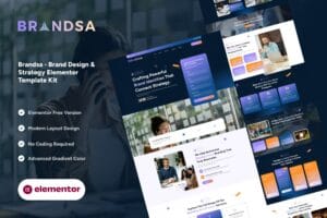 Brandsa – Brand Design & Strategy Elementor Template Kit