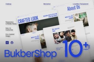 Bukber – Clean Modern Salon & Barbershop Elementor Template Kit
