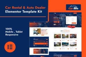 CarAlfa – Car Rental & Dealer Elementor Pro Template Kit