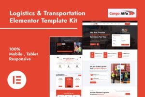 CargoAlfa – Logistics & Transportation Services Elementor Pro Template Kit