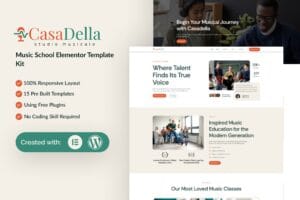 CasaDella – Music School Elementor Template Kit