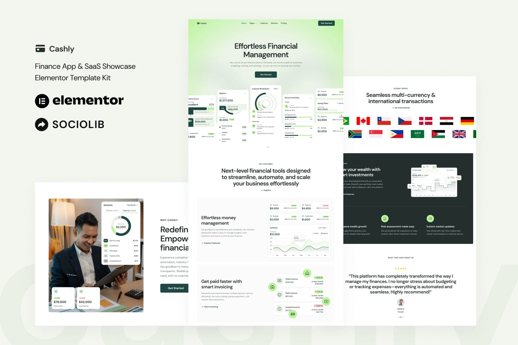 cashly-finance-app-saas-showcase-elementor-templat Cashly – Finance App & SaaS Showcase Elementor Template Kit