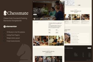 Chessmate – Chess Club Courses & Training Elementor Template Kit