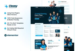 Cleasy – Cleaning Services Elementor Template Kit