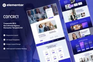 Concret – Corporate HR & Recruitment Agency Elementor Template Kit