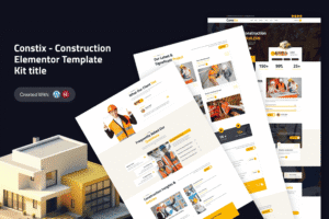 Constix – Construction & Building Elementor Template Kit