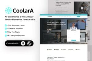 Coolara – Air Conditioner & HVAC Repair Service Elementor Template Kit