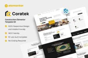 Coratek – Construction Elementor Template Kit