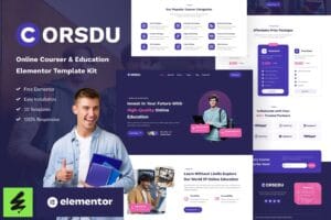 Corsdu – Online Courses & Education Elementor Template Kit