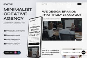 Craftive – Minimalist Creative Agency Elementor Template Kit