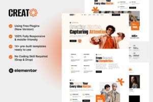 Creat – Creative Agency & Portfolio Elementor Template Kit