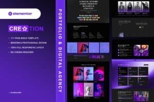 Creation – Portfolio & Digital Agency Elementor Template Kit