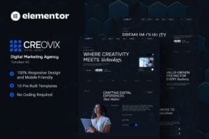 Creovix – Digital Marketing Agency Elementor Template Kit