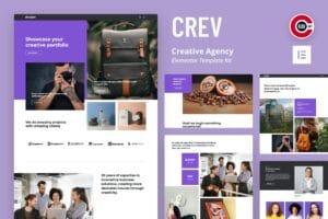 Crev – Creative Agency Elementor Template Kit