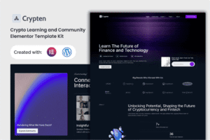 Crypten – Crypto Learning and Community Elementor Template Kit