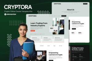 Cryptora – Crypto Online Course Website Elementor Template Kit
