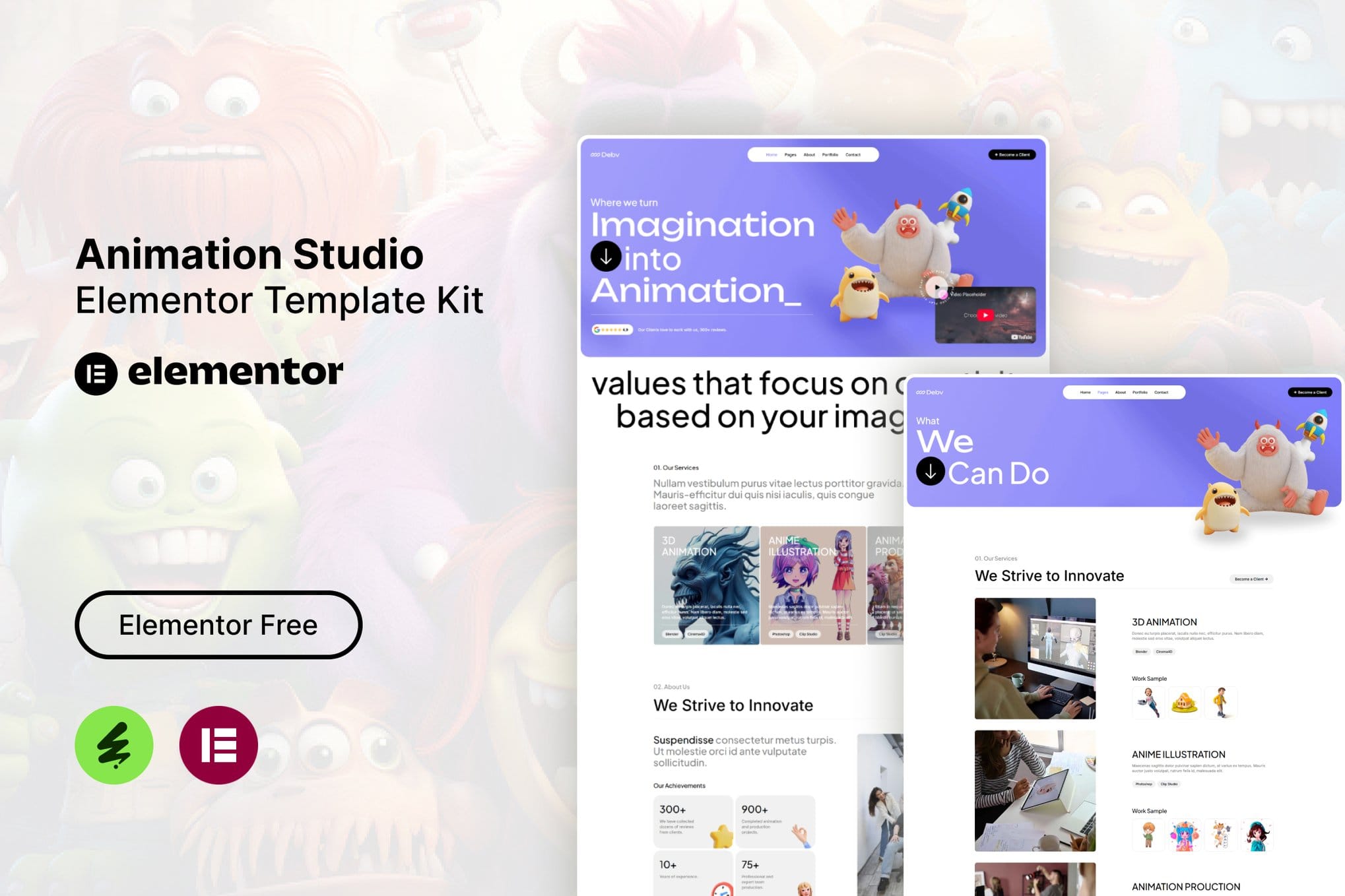 debv-animation-studio-elementor-template-kit Debv – Animation Studio Elementor Template Kit