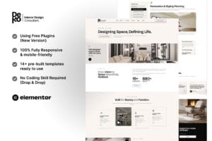 Deko – Interior Design Consultant Elementor Template Kit