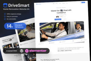 DriveSmart – Driving School Website Elementor Template Kit