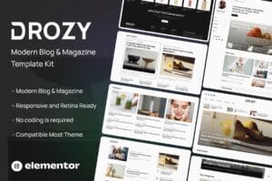 Drozy – Modern Blog & Magazine Elementor Pro Template Kit