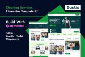 Dustix – Cleaning Services Elementor Template Kit