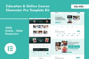 EduAlfa – Education & Online Course Elementor Pro Template Kit