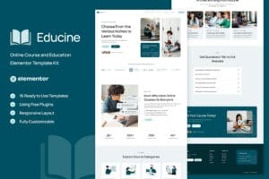 Educine – Online Course & Education Elementor Template Kit