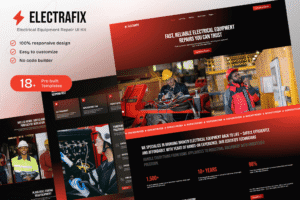 ElectraFix – Electrical Equipment Repair Elementor Template Kit