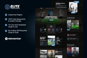 Elite – Football Academy Elementor Template Kit