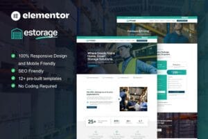 Estorage – Storage Service Company Elementor Pro Template Kit