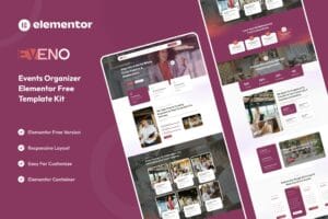 Eveno – Events Organizer Elementor Template Kit