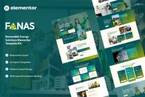 Fanas – Solar & Green Renewable Energy Solutions Elementor Template Kit