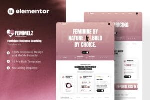 Femmelz – Feminime Business Coaching Elementor Template Kit