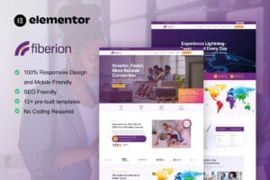 Fiberion – Broadband & Internet Service Provider Elementor Pro Template Kit