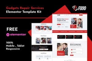 Fixio – Gadgets & Electronics Repair Services Elementor Template Kit