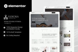 Flexora – Yoga Studio Fitness Elementor Template Kit