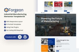 Forgeon – Industrial & Manufacturing Elementor Template Kit