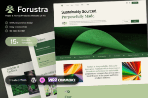 Forustra – Paper & Forest Products Elementor Template Kit for Green Manufacturing