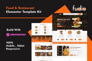 Fudio – Food & Restaurant Elementor Template Kit
