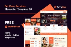 Furrycare – Veterinary & Pet Care Services Elementor Template Kit