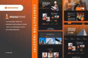 GrahaPrime – Construction Industry Elementor Template Kit