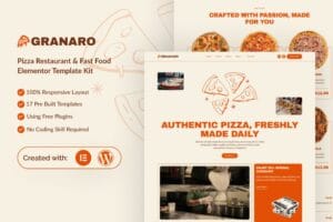 Granaro – Pizza Restaurant & Fast Food Elementor Template Kit
