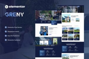 Greny – Solar & Renewable Energy Elementor Template Kit