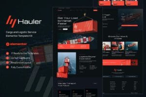 Hauler – Cargo & Logistic Elementor Template Kit