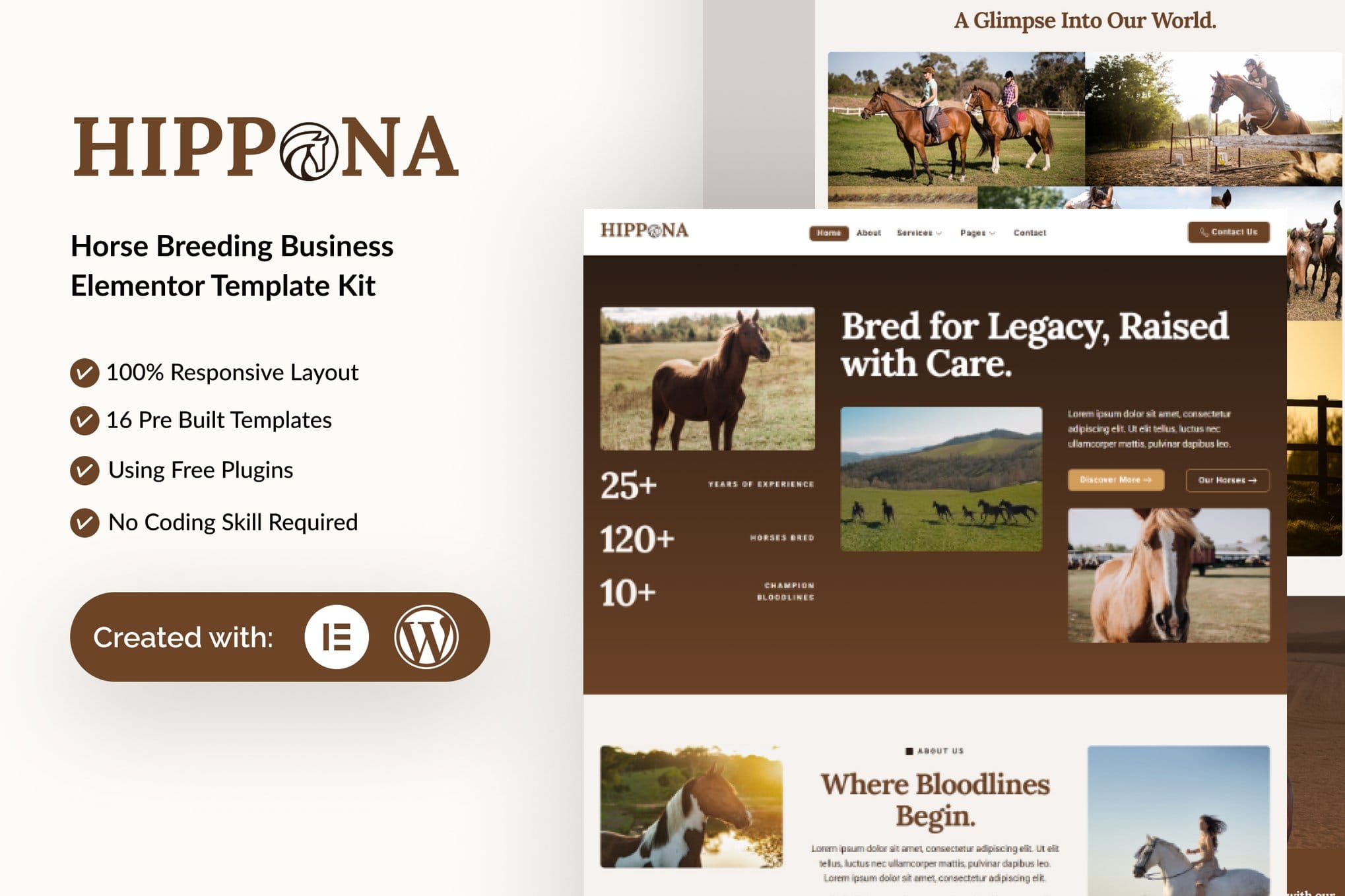 hippona-horse-breeding-business-elementor-template Hippona – Horse Breeding Business Elementor Template Kit