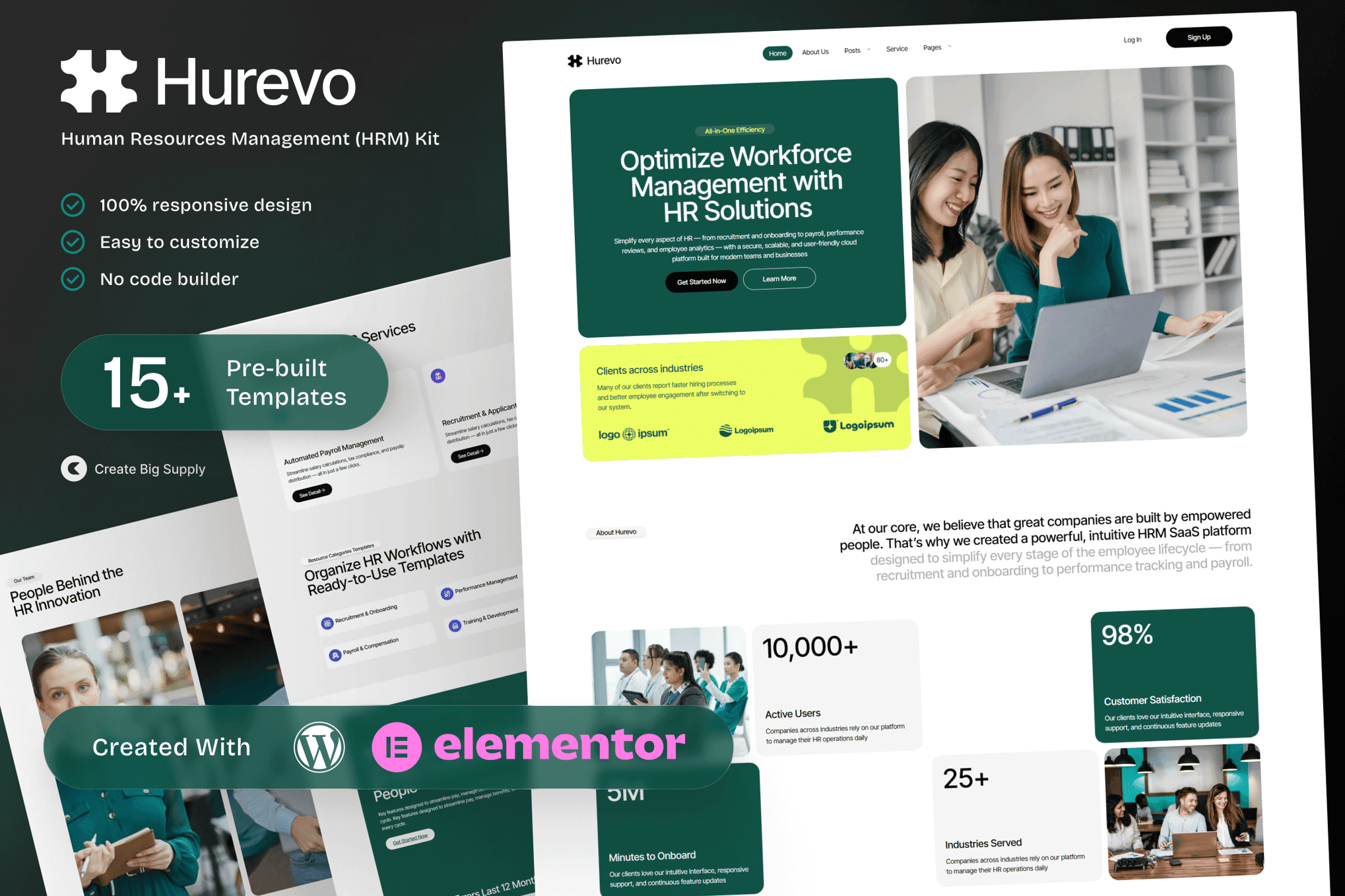 hurevo-human-resources-management-hrm-saas-platfor Hurevo – Human Resources Management HRM SAAS Platform Elementor Template Kit