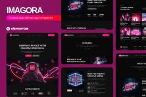 Imagora – Creative Saas AI Photo App Elementor Template Kit