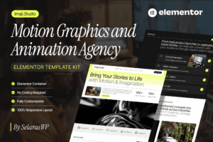 ImajiStudio – Motion Graphics & Animation Agency Elementor Pro Template Kit